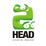 Логотип 2HEAD | Креативное агентство брендинг, рекламные кампании, дизайн, нейминг,сайт
